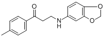 3-(1,3-benzodioxol-5-ylamino)-1-(4-methylphenyl)-1-propanone Structure