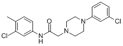 N-(3-CHLORO-4-METHYLPHENYL)-2-[4-(3-CHLOROPHENYL)PIPERAZINO]ACETAMIDE Structure