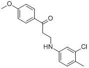 3-(3-CHLORO-4-METHYLANILINO)-1-(4-METHOXYPHENYL)-1-PROPANONE 구조식 이미지