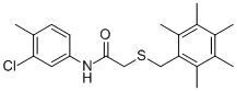 N-(3-CHLORO-4-METHYLPHENYL)-2-[(2,3,4,5,6-PENTAMETHYLBENZYL)SULFANYL]ACETAMIDE Structure