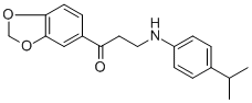 1-(1,3-BENZODIOXOL-5-YL)-3-(4-ISOPROPYLANILINO)-1-PROPANONE 구조식 이미지