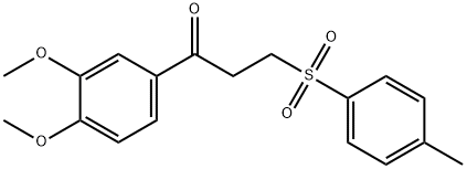 1-(3,4-DIMETHOXYPHENYL)-3-[(4-METHYLPHENYL)SULFONYL]-1-PROPANONE 구조식 이미지