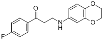 3-(2,3-DIHYDRO-1,4-BENZODIOXIN-6-YLAMINO)-1-(4-FLUOROPHENYL)-1-PROPANONE Structure