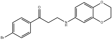 1-(4-BROMOPHENYL)-3-(2,3-DIHYDRO-1,4-BENZODIOXIN-6-YLAMINO)-1-PROPANONE Structure