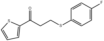 3-[(4-FLUOROPHENYL)SULFANYL]-1-(2-THIENYL)-1-PROPANONE 구조식 이미지