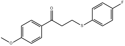 3-[(4-FLUOROPHENYL)SULFANYL]-1-(4-METHOXYPHENYL)-1-PROPANONE 구조식 이미지