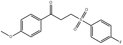 3-[(4-FLUOROPHENYL)SULFONYL]-1-(4-METHOXYPHENYL)-1-PROPANONE 구조식 이미지