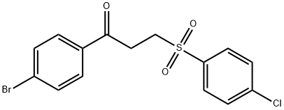 1-(4-BROMOPHENYL)-3-[(4-CHLOROPHENYL)SULFONYL]-1-PROPANONE 구조식 이미지