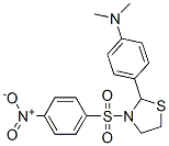 Thiazolidine, 2-[4-(dimethylamino)phenyl]-3-[(4-nitrophenyl)sulfonyl]- (9CI) Structure