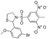 Thiazolidine, 2-(5-bromo-2-methoxyphenyl)-3-[(4-methyl-3,5-dinitrophenyl)sulfonyl]- (9CI) Structure