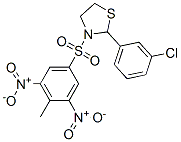 Thiazolidine, 2-(3-chlorophenyl)-3-[(4-methyl-3,5-dinitrophenyl)sulfonyl]- (9CI) 구조식 이미지