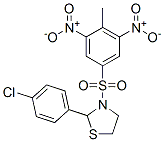 Thiazolidine, 2-(4-chlorophenyl)-3-[(4-methyl-3,5-dinitrophenyl)sulfonyl]- (9CI) 구조식 이미지