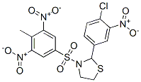 Thiazolidine, 2-(4-chloro-3-nitrophenyl)-3-[(4-methyl-3,5-dinitrophenyl)sulfonyl]- (9CI) 구조식 이미지