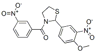 Thiazolidine, 2-(4-methoxy-3-nitrophenyl)-3-(3-nitrobenzoyl)- (9CI) 구조식 이미지