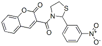 Thiazolidine, 2-(3-nitrophenyl)-3-[(2-oxo-2H-1-benzopyran-3-yl)carbonyl]- (9CI) 구조식 이미지