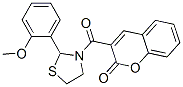 Thiazolidine, 2-(2-methoxyphenyl)-3-[(2-oxo-2H-1-benzopyran-3-yl)carbonyl]- (9CI) Structure