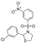 Thiazolidine, 2-(3-chlorophenyl)-3-[(3-nitrophenyl)sulfonyl]- (9CI) Structure