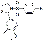 Thiazolidine, 3-[(4-bromophenyl)sulfonyl]-2-(4-methoxy-3-methylphenyl)- (9CI) Structure