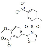 Thiazolidine, 2-(4-methoxy-3-nitrophenyl)-3-[(2-methyl-5-nitrophenyl)sulfonyl]- (9CI) Structure