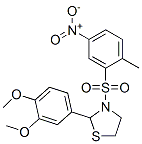 Thiazolidine, 2-(3,4-dimethoxyphenyl)-3-[(2-methyl-5-nitrophenyl)sulfonyl]- (9CI) 구조식 이미지