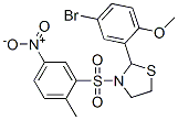 Thiazolidine, 2-(5-bromo-2-methoxyphenyl)-3-[(2-methyl-5-nitrophenyl)sulfonyl]- (9CI) Structure