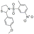 Thiazolidine, 2-(4-methoxyphenyl)-3-[(2-methyl-5-nitrophenyl)sulfonyl]- (9CI) 구조식 이미지