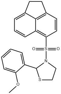 Thiazolidine, 3-[(1,2-dihydro-5-acenaphthylenyl)sulfonyl]-2-(2-methoxyphenyl)- (9CI) Structure