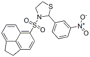 Thiazolidine, 3-[(1,2-dihydro-5-acenaphthylenyl)sulfonyl]-2-(3-nitrophenyl)- (9CI) Structure