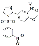 Thiazolidine, 2-(4-methoxy-3-nitrophenyl)-3-[(4-methyl-3-nitrophenyl)sulfonyl]- (9CI) Structure