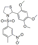 Thiazolidine, 3-[(4-methyl-3-nitrophenyl)sulfonyl]-2-(2,4,5-trimethoxyphenyl)- (9CI) Structure