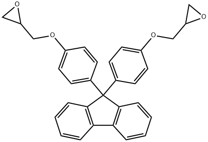 2,2'-[9H-Fluoren-9-ylidenebis(4,1-phenyleneoxymethylene)]bis-oxirane 구조식 이미지