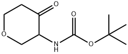 Carbamic acid, (tetrahydro-4-oxo-2H-pyran-3-yl)-, 1,1-dimethylethyl ester (9CI) Structure