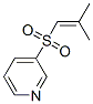 Pyridine, 3-[(2-methyl-1-propenyl)sulfonyl]- (9CI) Structure