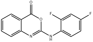 2-(2,4-DIFLUOROANILINO)-4H-3,1-BENZOXAZIN-4-ONE Structure