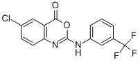 6-CHLORO-2-[3-(TRIFLUOROMETHYL)ANILINO]-4H-3,1-BENZOXAZIN-4-ONE 구조식 이미지