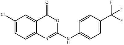 6-CHLORO-2-[4-(TRIFLUOROMETHYL)ANILINO]-4H-3,1-BENZOXAZIN-4-ONE Structure