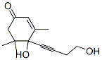 2-Cyclohexen-1-one, 4-hydroxy-4-(4-hydroxy-1-butynyl)-3,5,5-trimethyl- (9CI) 구조식 이미지