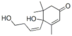 2-Cyclohexen-1-one, 4-hydroxy-4-[(1Z)-4-hydroxy-1-butenyl]-3,5,5-trimethyl- (9CI) 구조식 이미지