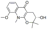 (3S)-2,3,4,10-Tetrahydro-3-hydroxy-9-methoxy-2,2,10-trimethyl-5H-pyrano[2,3-b]quinolin-5-one 구조식 이미지