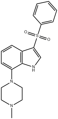1H-Indole, 7-(4-Methyl-1-piperazinyl)-3-(phenylsulfonyl)- 구조식 이미지