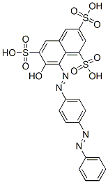 7-Hydroxy-8-[4-(phenylazo)phenylazo]-1,3,6-naphthalenetrisulfonic acid Structure