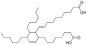 6-(9-carboxy-1-nonenyl)-4,5-dihexylcyclohex-2-ene-1-octanoic acid Structure