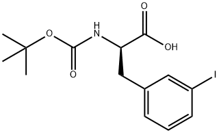 BOC-D-PHE(3-I)-OH 구조식 이미지