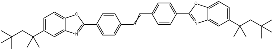 2,2'-(비닐렌디-p-페닐렌)비스[5-tert-옥틸벤족사졸] 구조식 이미지