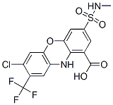 10H-Phenoxazine-1-carboxylic  acid,  7-chloro-3-[(methylamino)sulfonyl]-8-(trifluoromethyl)- 구조식 이미지