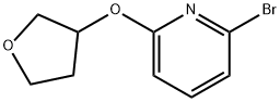 6-(TETRAHYDRO-FURAN-3-YLOXY)-2-BROMOPYRIDINE Structure