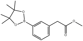 Methyl 2-(3-(4,4,5,5-tetramethyl-1,3,2-dioxaborolan-2-yl)phenyl)acetate 구조식 이미지