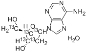 [1',2',3',4',5'-13C5]2'-DEOXYADENOSINE MONOHYDRATE Structure