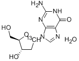 [1'-13C]2'-DEOXYGUANOSINE모노하이드레이트 구조식 이미지