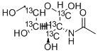 2-ACETAMIDO-2-DEOXY-D-[UL-13C6]글루코스 구조식 이미지